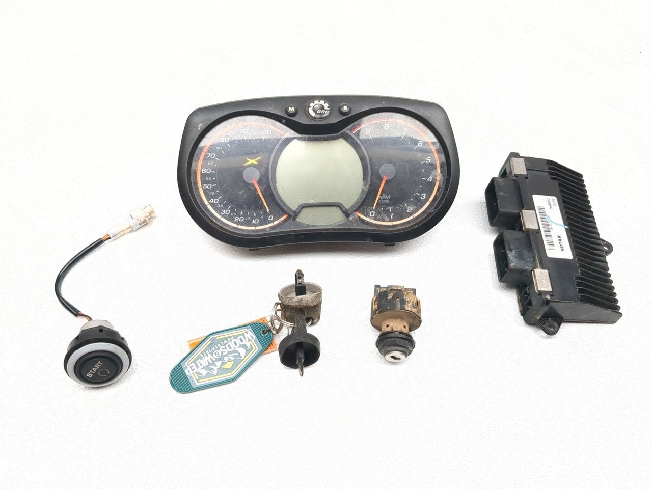 14-15 Can Am Maverick 1000R X XC DPS ECU Gauge Cluster Ignition Switch w/Key Kit
